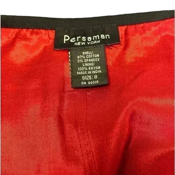 PERSAMAN NEW YORK Embroidered Accent Skirt Size: 8 - Picture 8 of 9